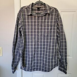 MARMOT Men's Blue Yellow Plaid Long Sleeve Button Down Shirt Outdoors Preppy XL